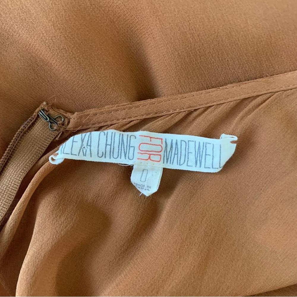 Madewell x Alexa Chung Carine Silk Dress sz 0 - Picture 11 of 12